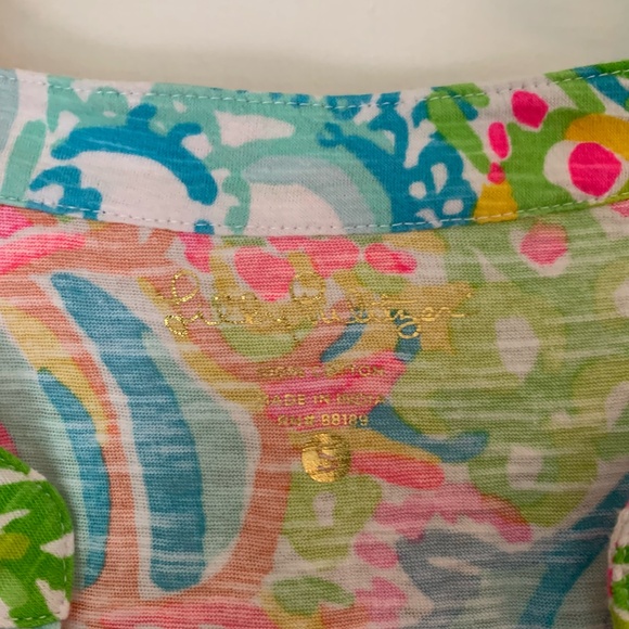 Lilly Pulitzer 'Arya Tank Top' in vibrant 'Lovers Coral' pattern - Picture 3 of 6